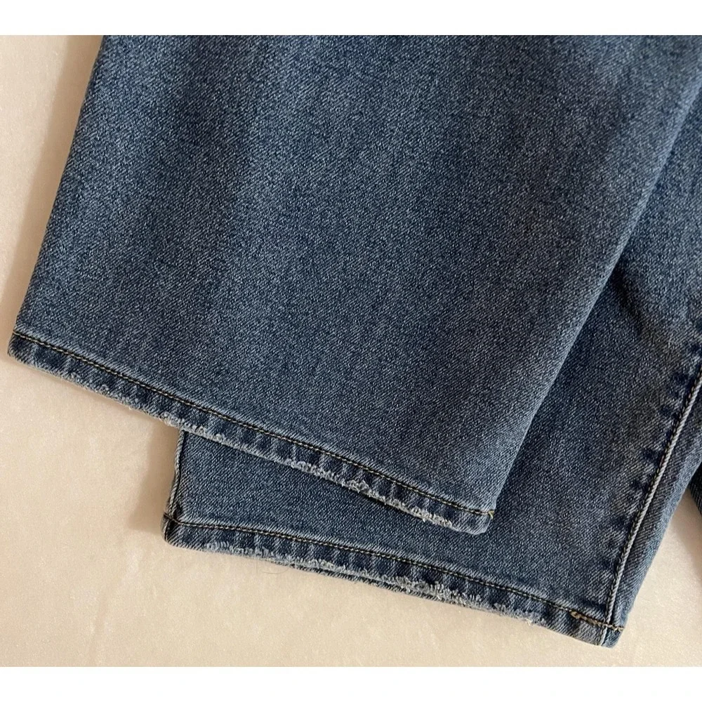 Seven7 Jeans Womens Size 14 Blue Medium Wash Classic Fit‎ Straight Leg Denim